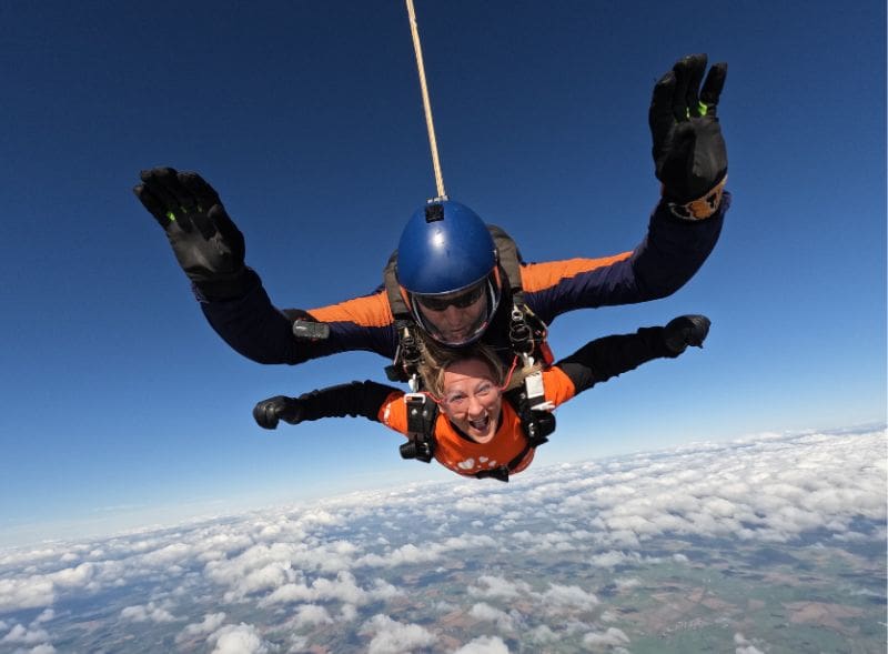 Nicky skydiving